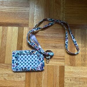 Vera Bradley Floral Lanyard with ID Clip